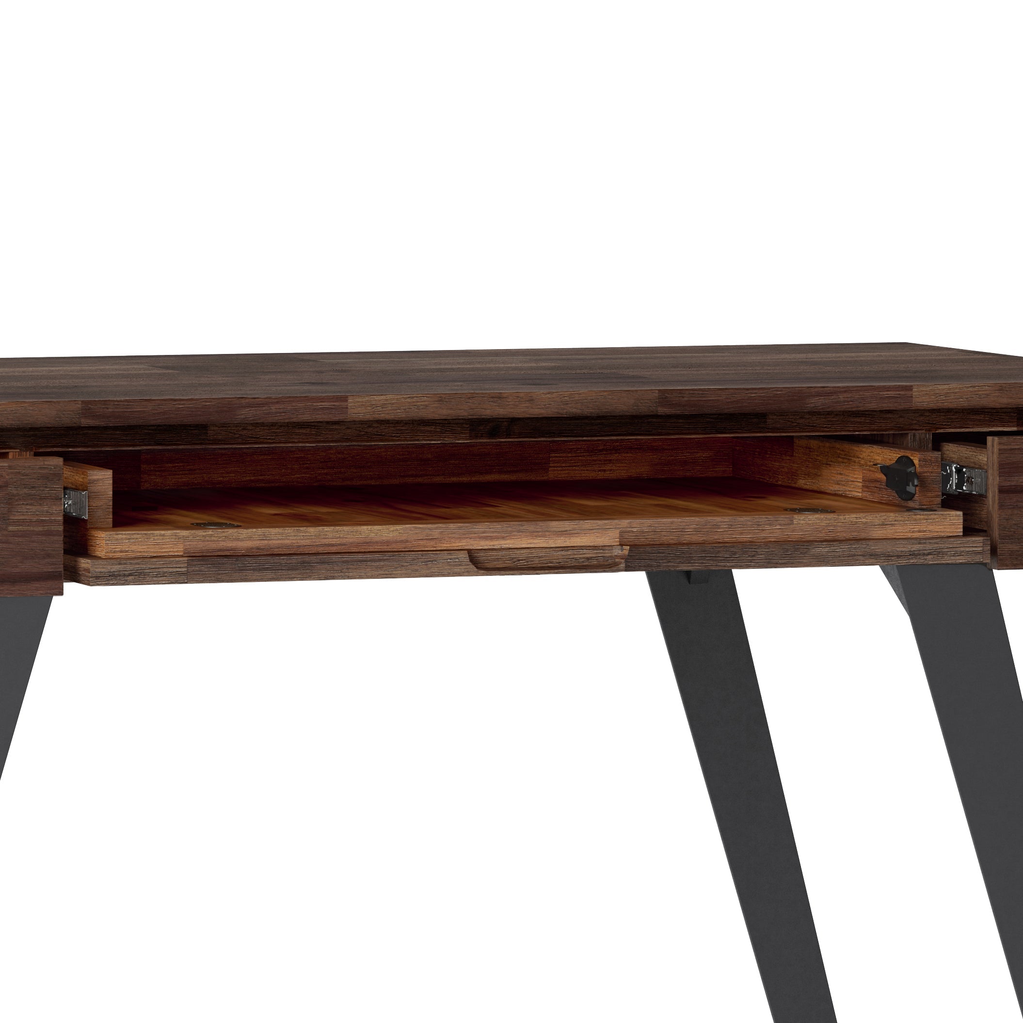 Lowry - Small Desk - Distressed Charcoal Brown