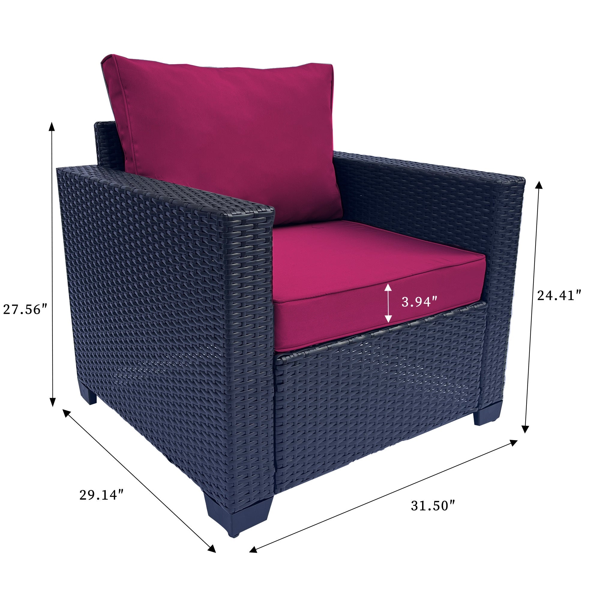 Outdoor Garden Patio Furniture 7-Piece PE Rattan Wicker Cushioned Sofa Sets  and Coffee Table, patio furniture set;outdoor couch;outdoor couch patio furniture;outdoor sofa;patio couch