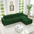 Right sofa seat, L-shaped modular combined sofa, compressed combined sofa, modern lazy style comfortable beanbag sofa-Green