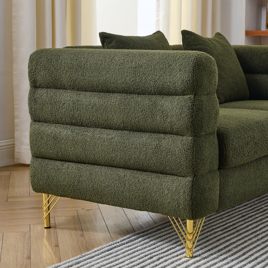 81.5-Inch Oversized Corner Sofa, L-Shaped Sectional Couch,   5-Seater Corner Sofas with 3 Cushions for Living Room, Bedroom, Apartment, Office