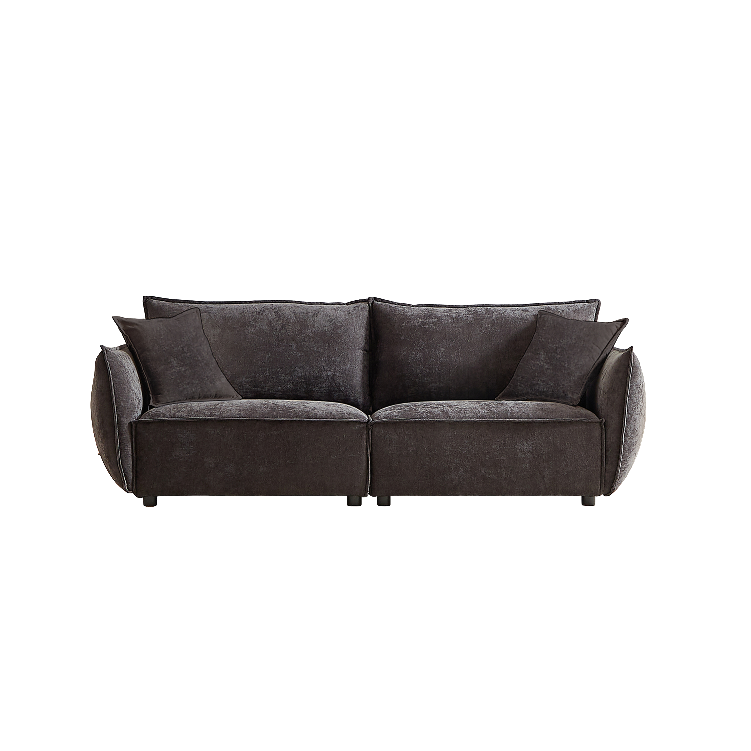 3-Seater + 3-Seater Combo Sofa Modern Living Room Sofa, Linen Fabric Sofa, Wooden Frame with 4 Pillows, Apartment Sofa Furniture