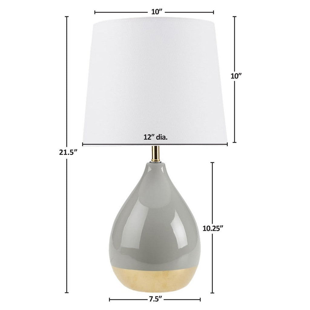 2-Tone Ceramic Table Lamp Set of 2 Sage Green/Gold See below