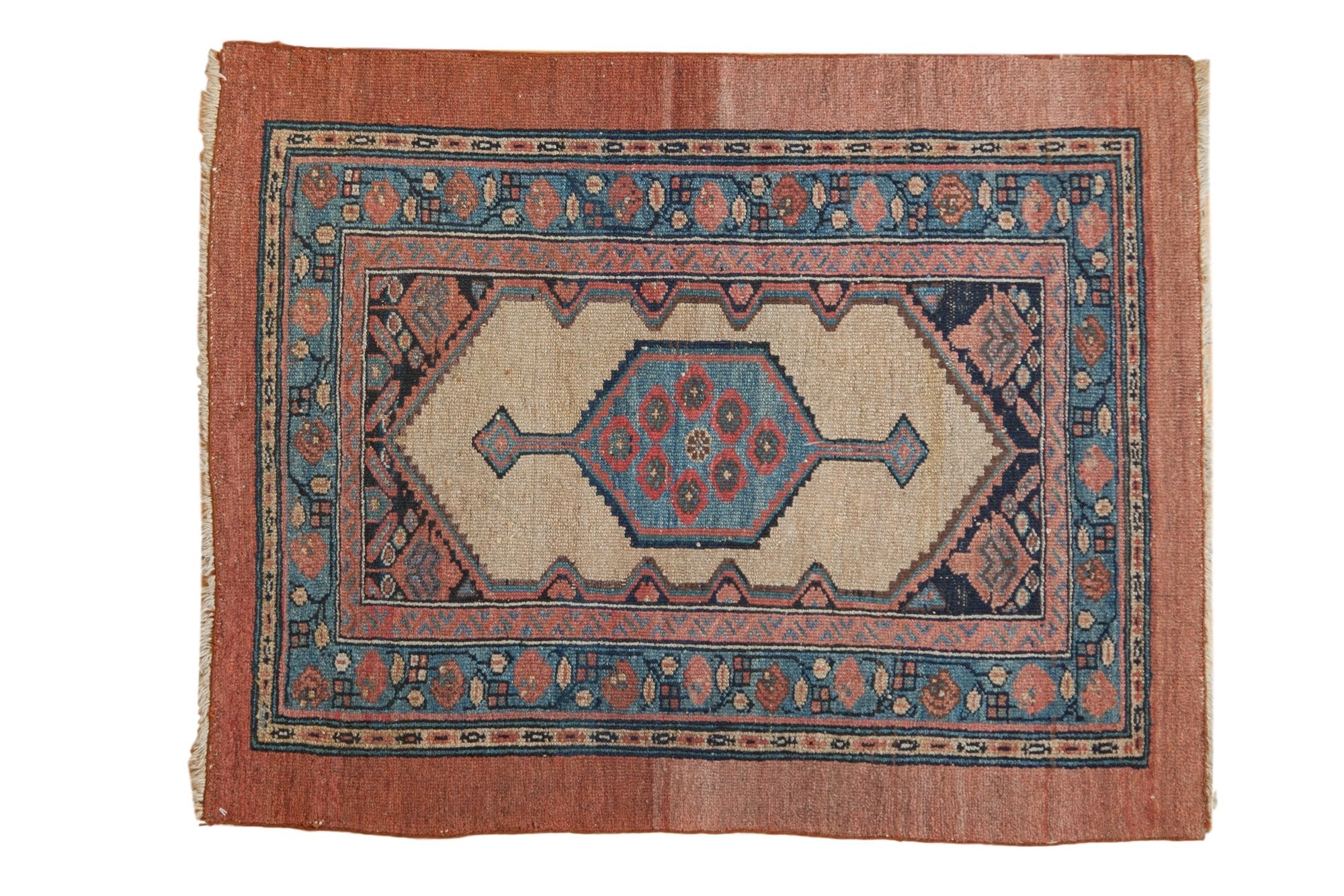 3x4 Antique Camel Hair Serab Square Rug