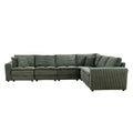 6 Seats,Oversized Sectional Sofa,L Shaped Corner Couch with Detachable Seat & Back Cushion, Corduroy Upholstery Convertible Sleeper Sofa&Couch for Living Room
