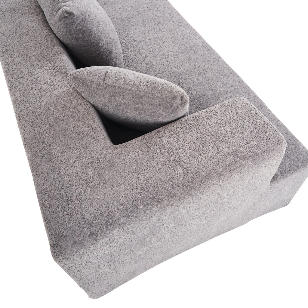Memory Foam Couch, No Installation & Easy to Transport, Deep Seat Modern Sofa with Chenille Fabric, Couch for Living Room, Bedroom, Apartment, Home Office