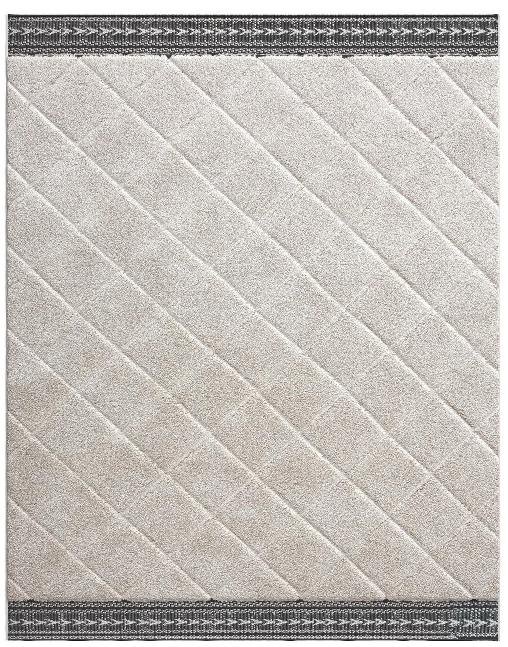 Denali Bijou Cream Polypropylene Tufted Area Rug 8x10