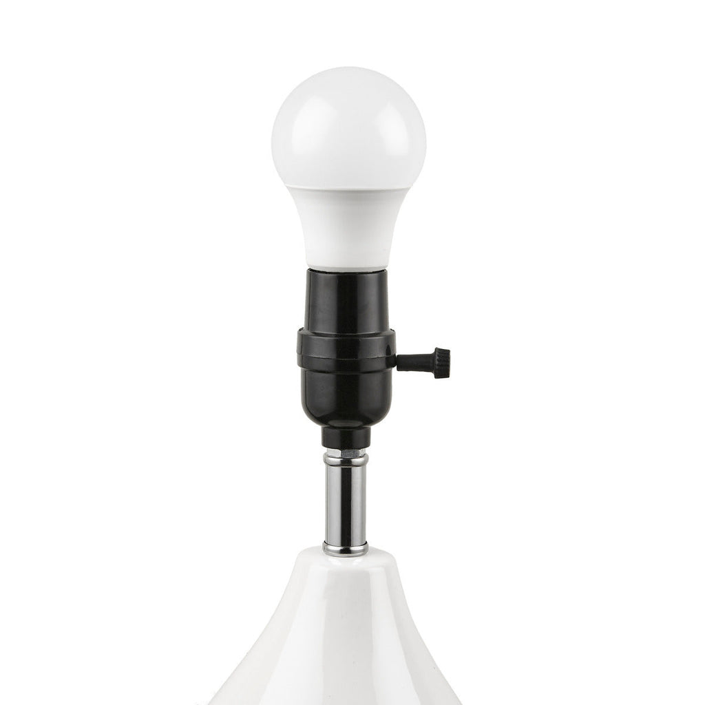 2-Tone Ceramic Table Lamp Set of 2 White/Silver See below