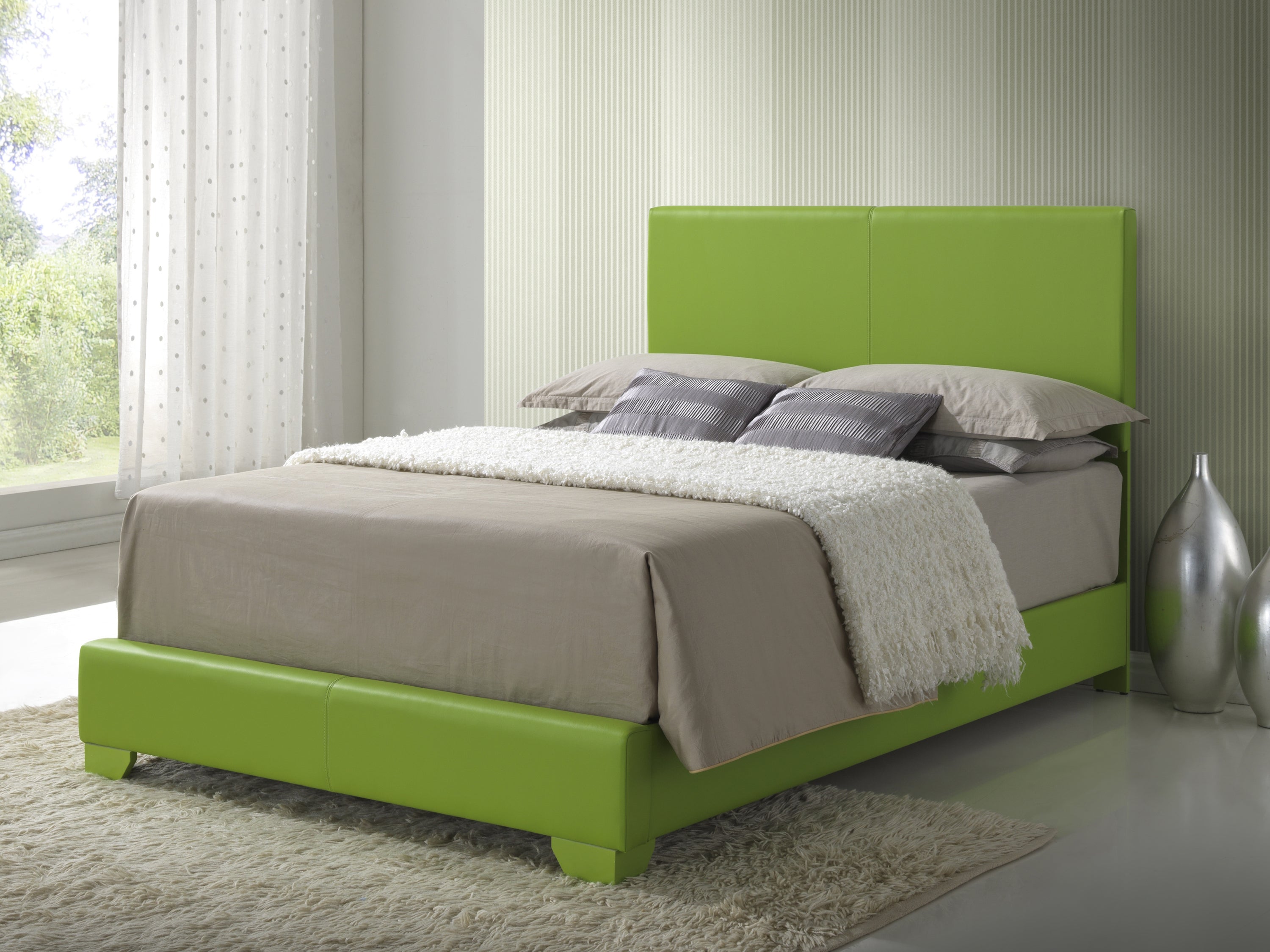 Aaron G1807-FB-UP Full Bed , APPLE GREEN