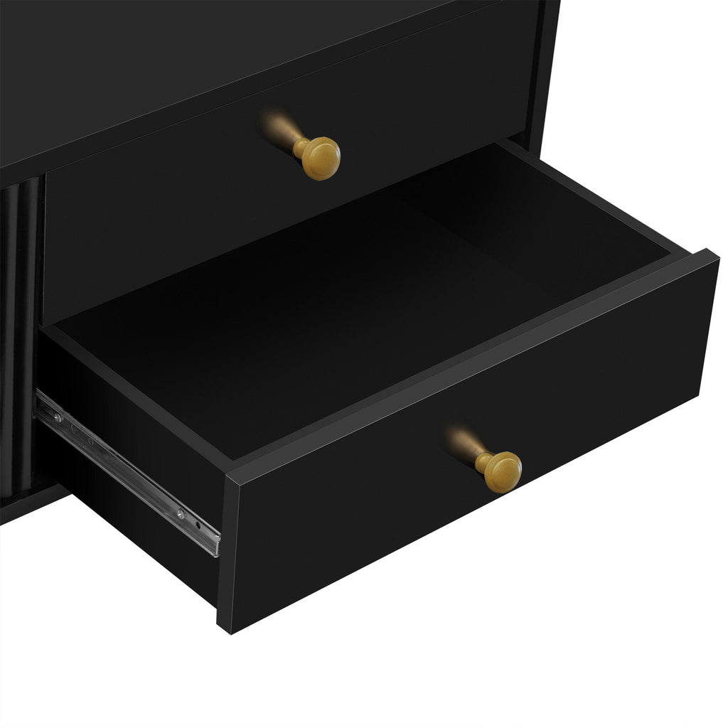 U-Can TV Stand for 65+ Inch TV, Entertainment Center TV Media Console Table, Modern TV Stand with Storage, TV Console Cabinet Furniture for Living Room(OLD SKU: WF530740AAB)