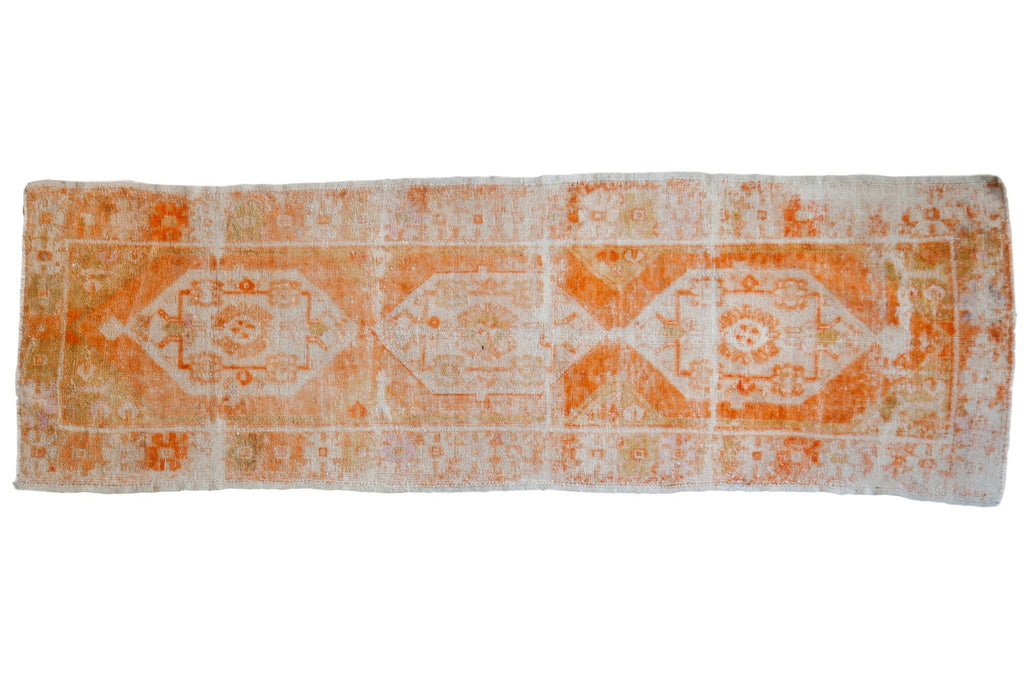2.5x8.5 Vintage Distressed Oushak Rug Runner