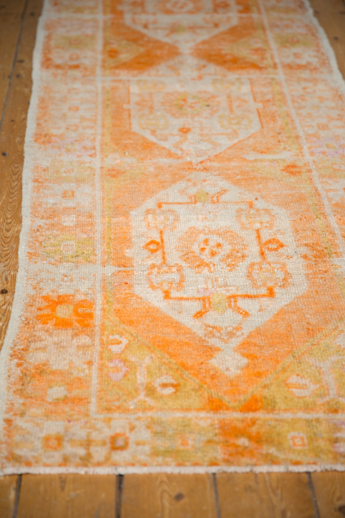 2.5x8.5 Vintage Distressed Oushak Rug Runner