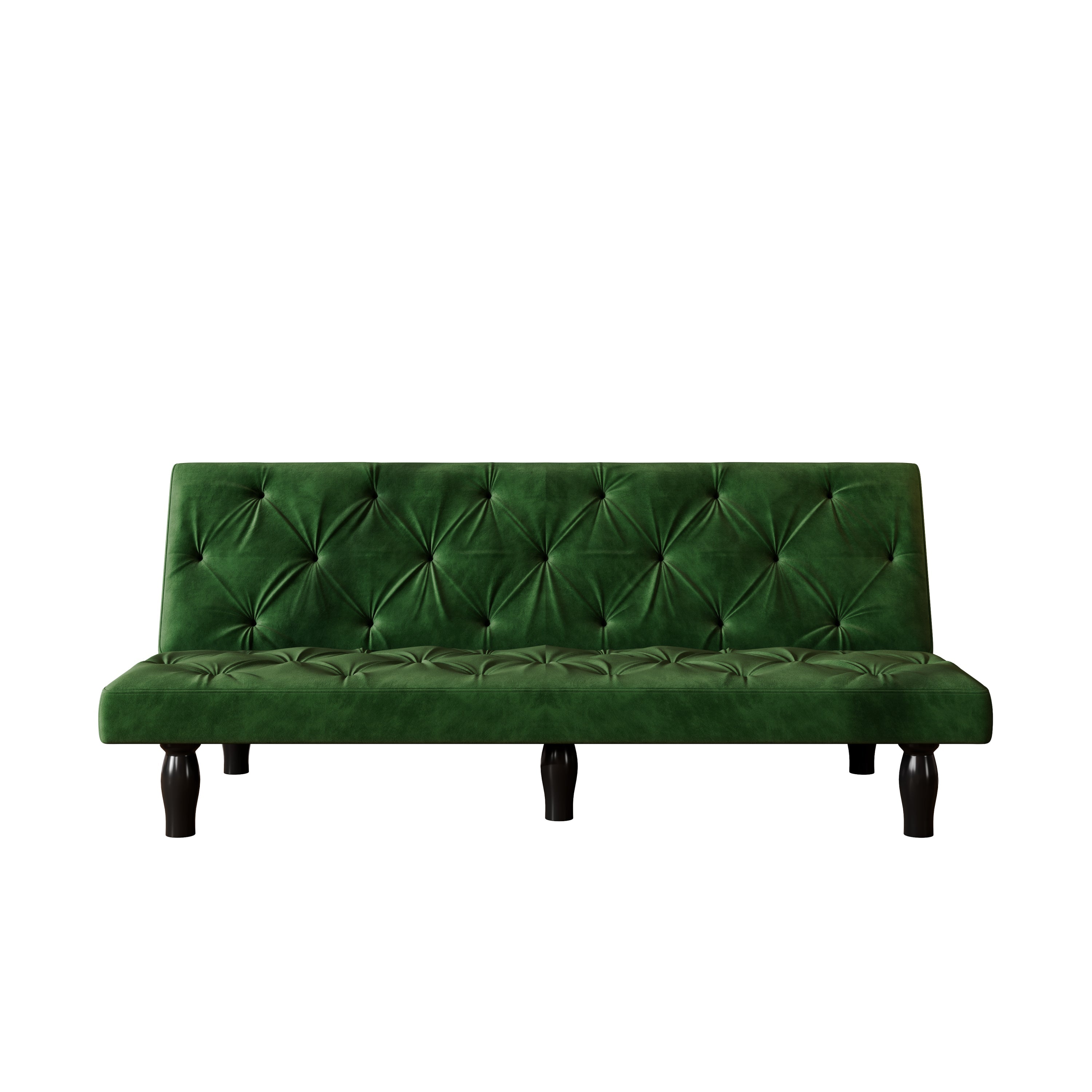 Sofa Magic: 66" Green Velvet Sofa Bed Transforms into a Comfortable Sleeping Space, Perfect for Family Living Rooms, Apartments, and Bedrooms