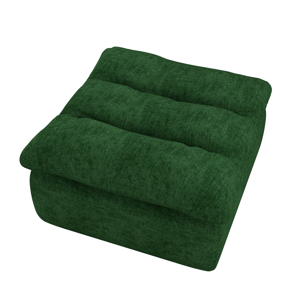 Lazy Floor Sofa,Modern armless and backless sofa chair,Comfy Accent Bean Bag Couch,suitable for living room bedroom office-Green