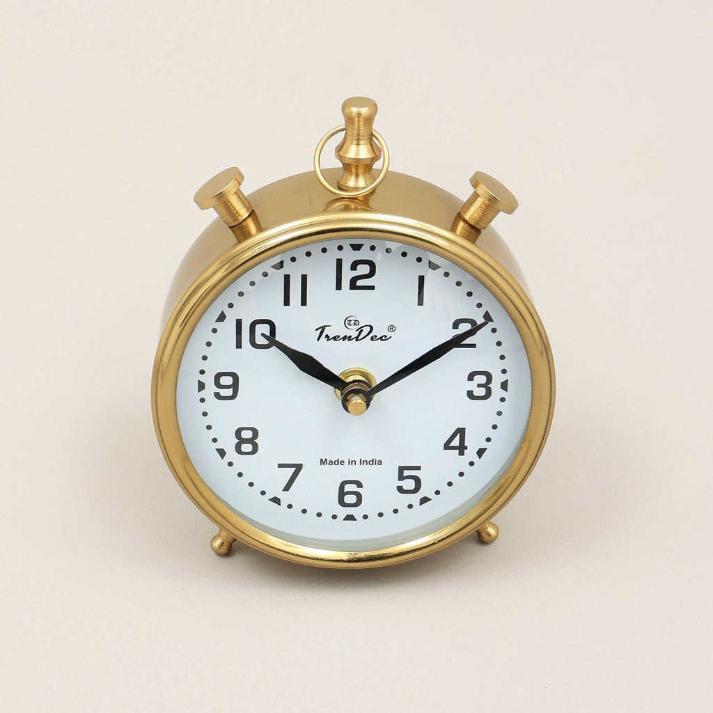 Decorative Desk Clock in Silver Color -Aluminium Table Clock