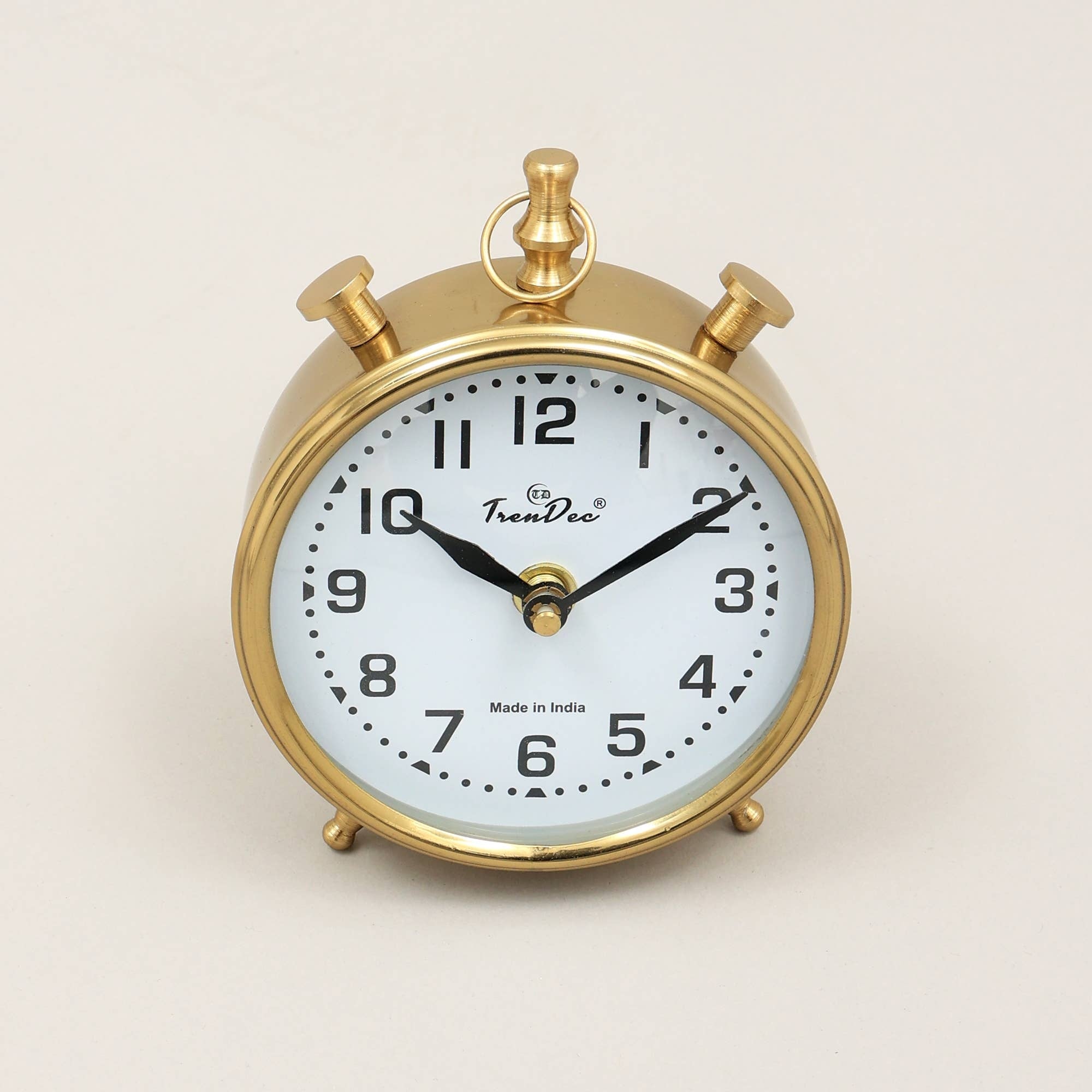 Decorative Desk Clock in Silver Color -Aluminium Table Clock
