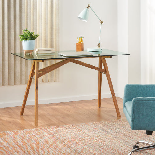 Computer Desk Home Office Desks,Large Office Desk, Modern Computer Desk Conference Table Meeting Room Table, Business Furniture for Home Office, Natural Color
