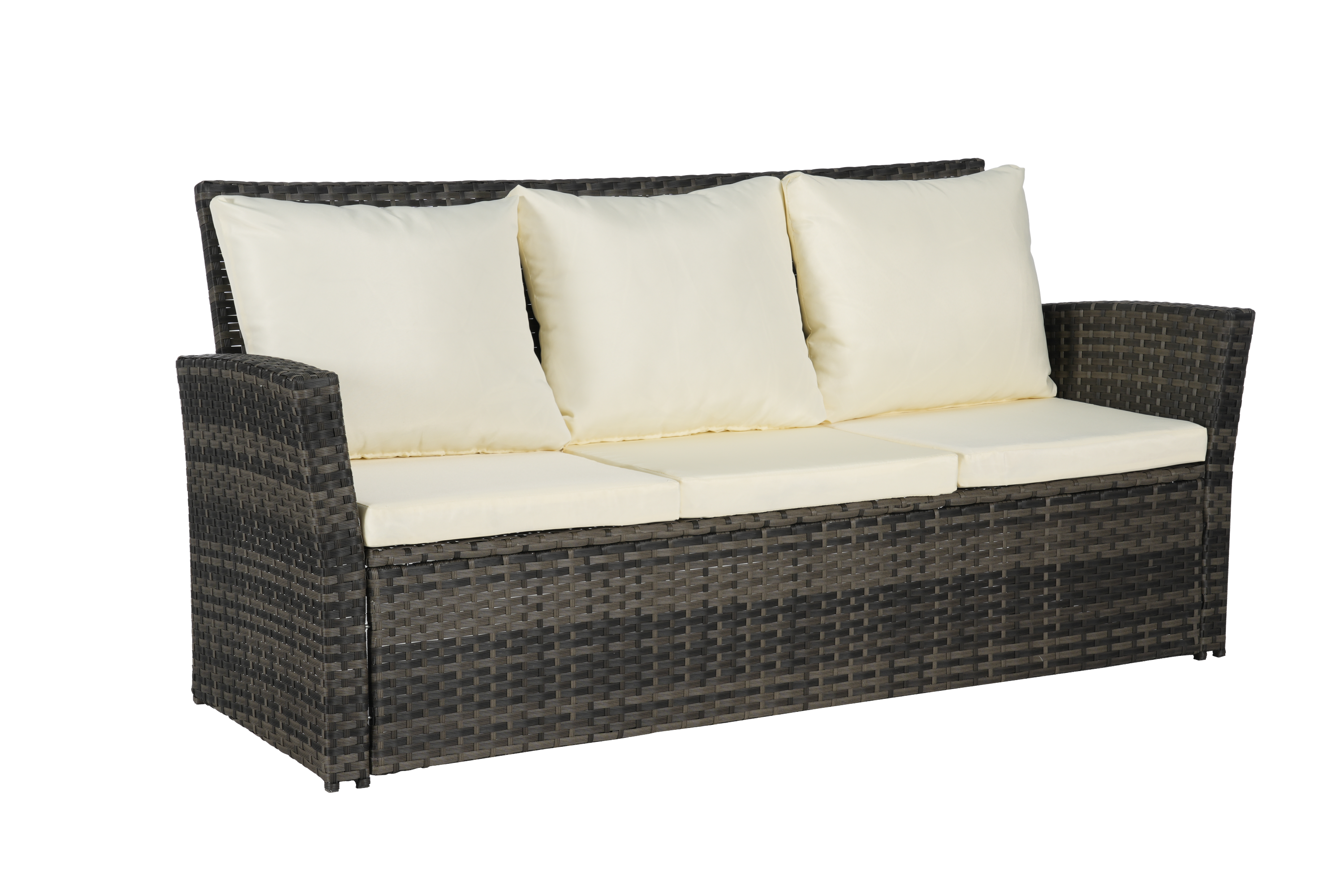 7 PCS PE/RATTAN OUTDOOR FURNITURE SET PATIO FURNITURE SET 9 SEATER