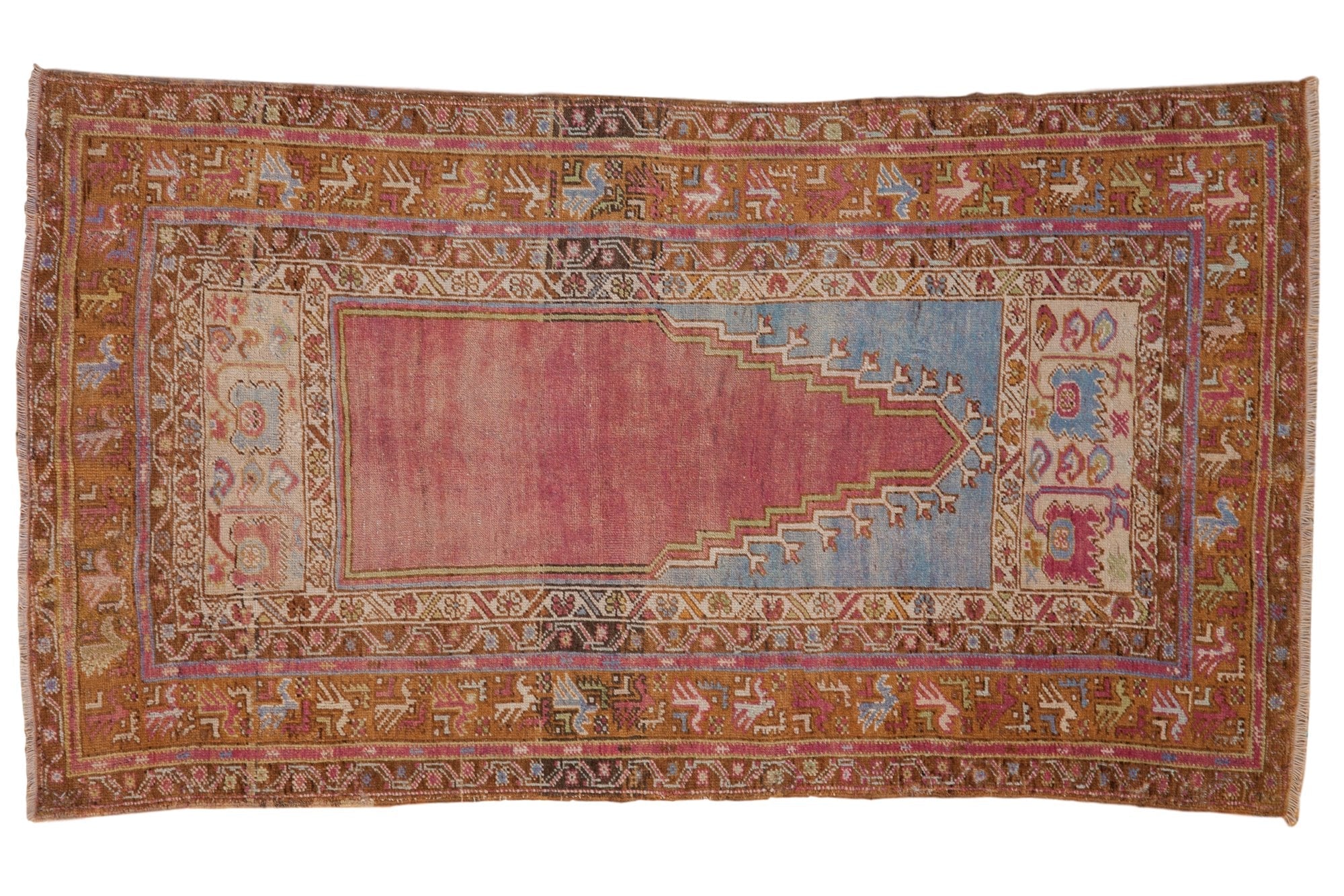 3.5x6 Vintage Distressed Oushak Rug