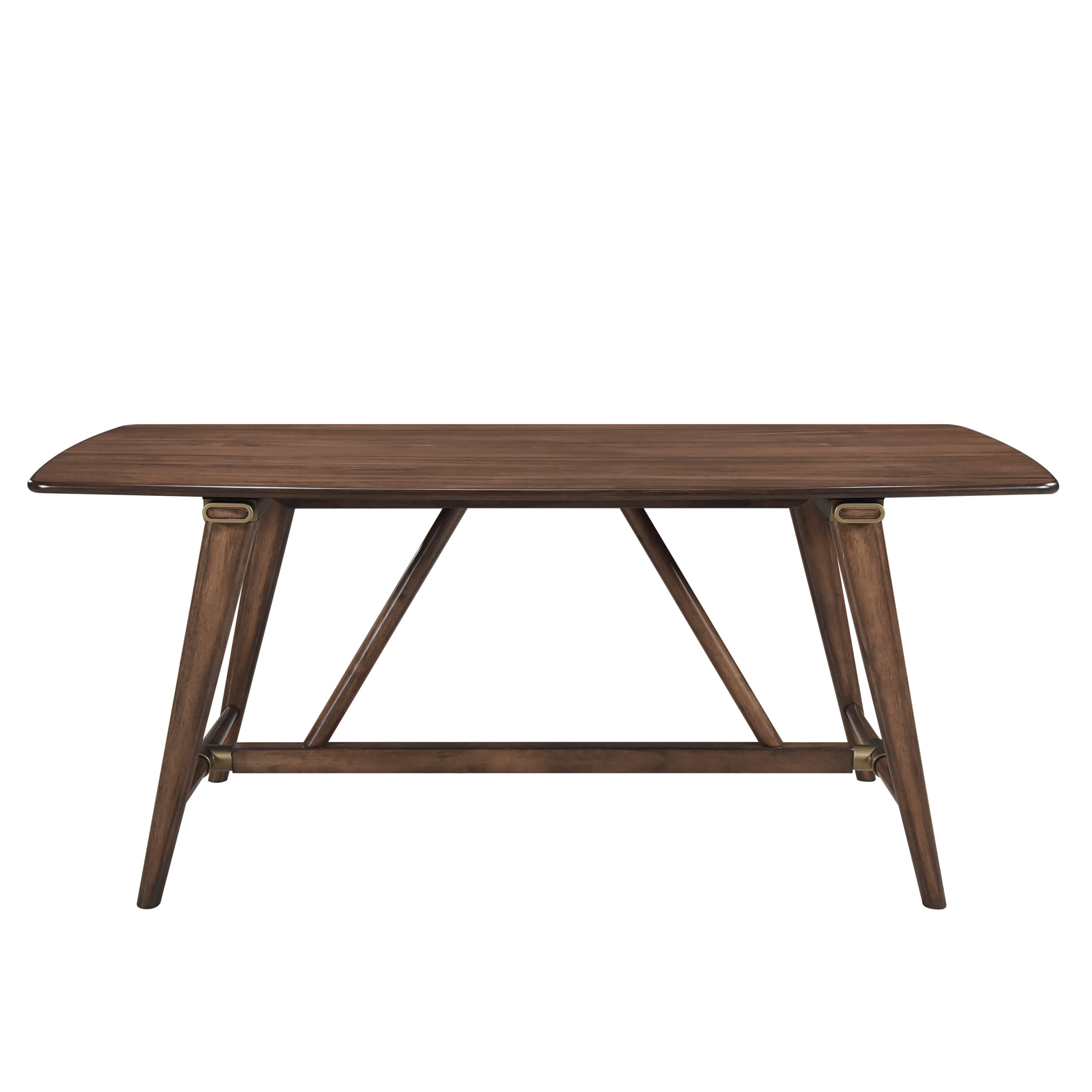 Modern Design 1pc Dining Table Brown Finish Wooden Dining Kitchen Furniture