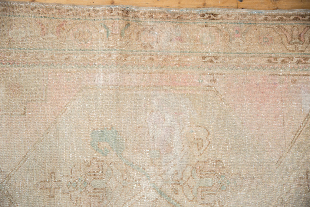 3.5x10.5 Vintage Distressed Oushak Rug Runner