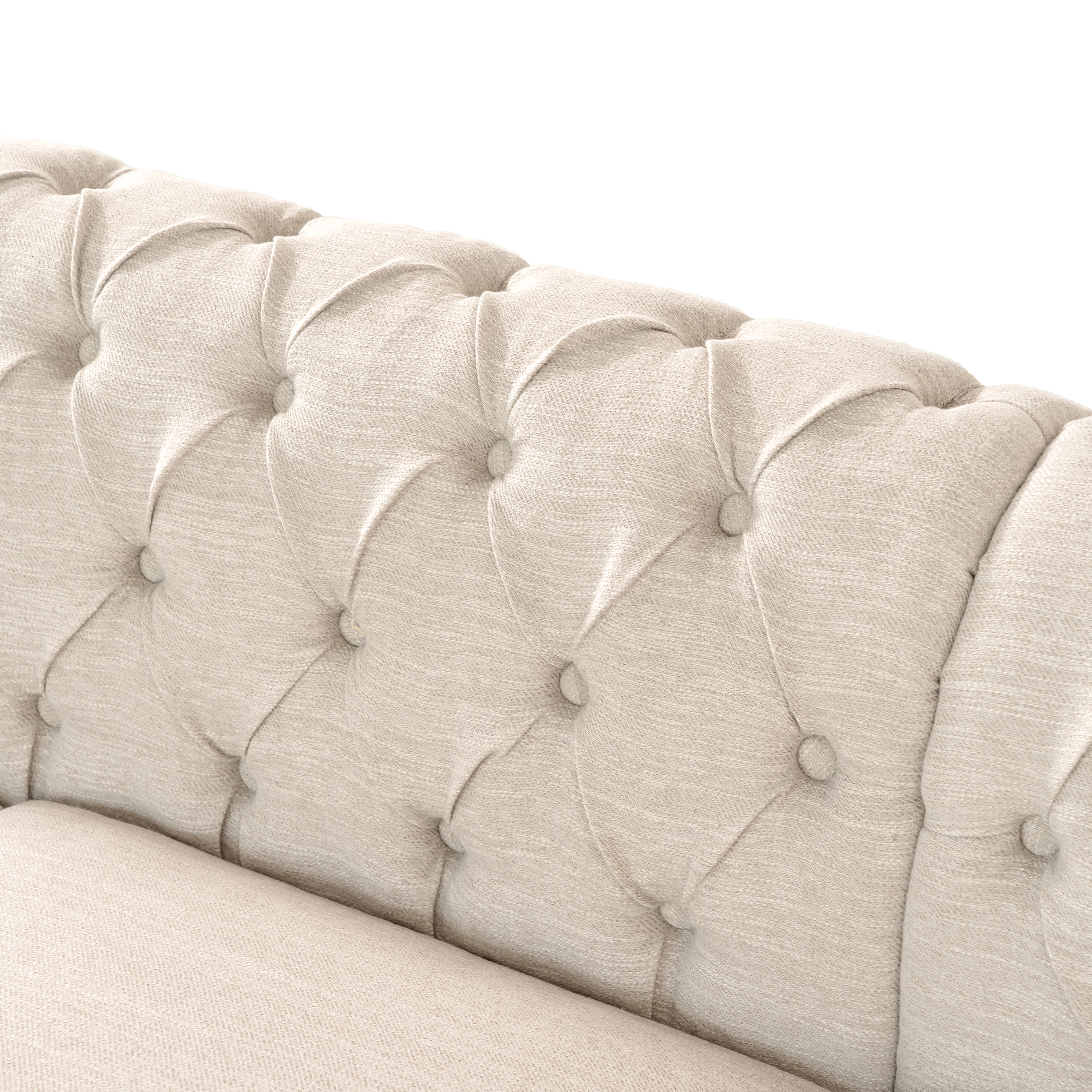 Mirod Comfy Large Sectional Sofa with Wooden Legs, Retro Style for Living Room