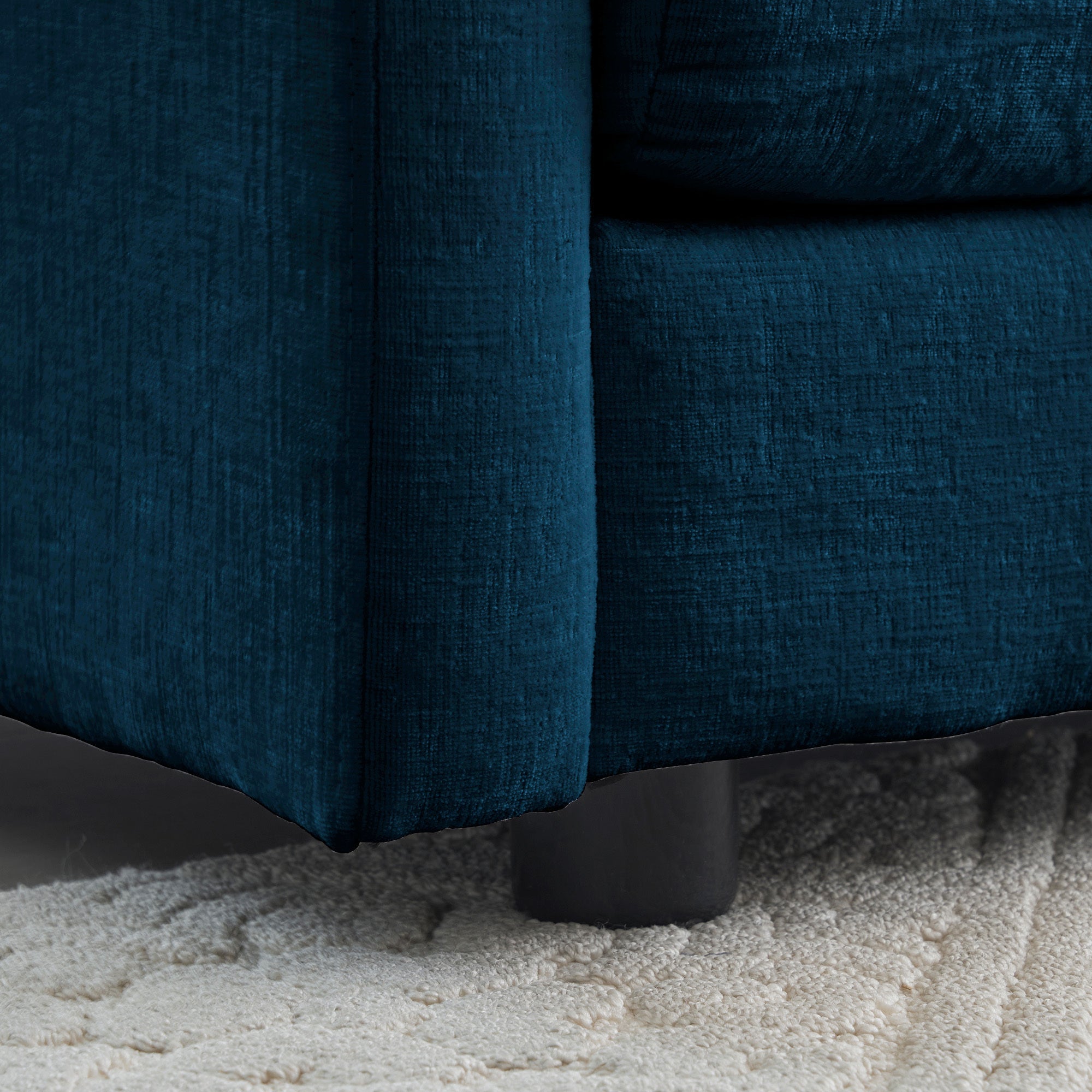 3 Piece Sofa Set Oversized Sofa Comfy Sofa Couch, 2 Pieces of 2 Seater and 1 Piece of 3 Seater Sofa  for Living Room, Deep Seat Sofa Blue Chenille