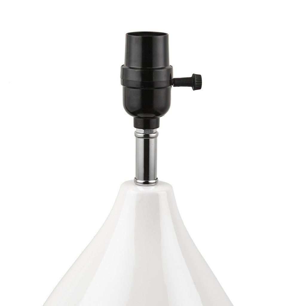 2-Tone Ceramic Table Lamp Set of 2 White/Silver See below