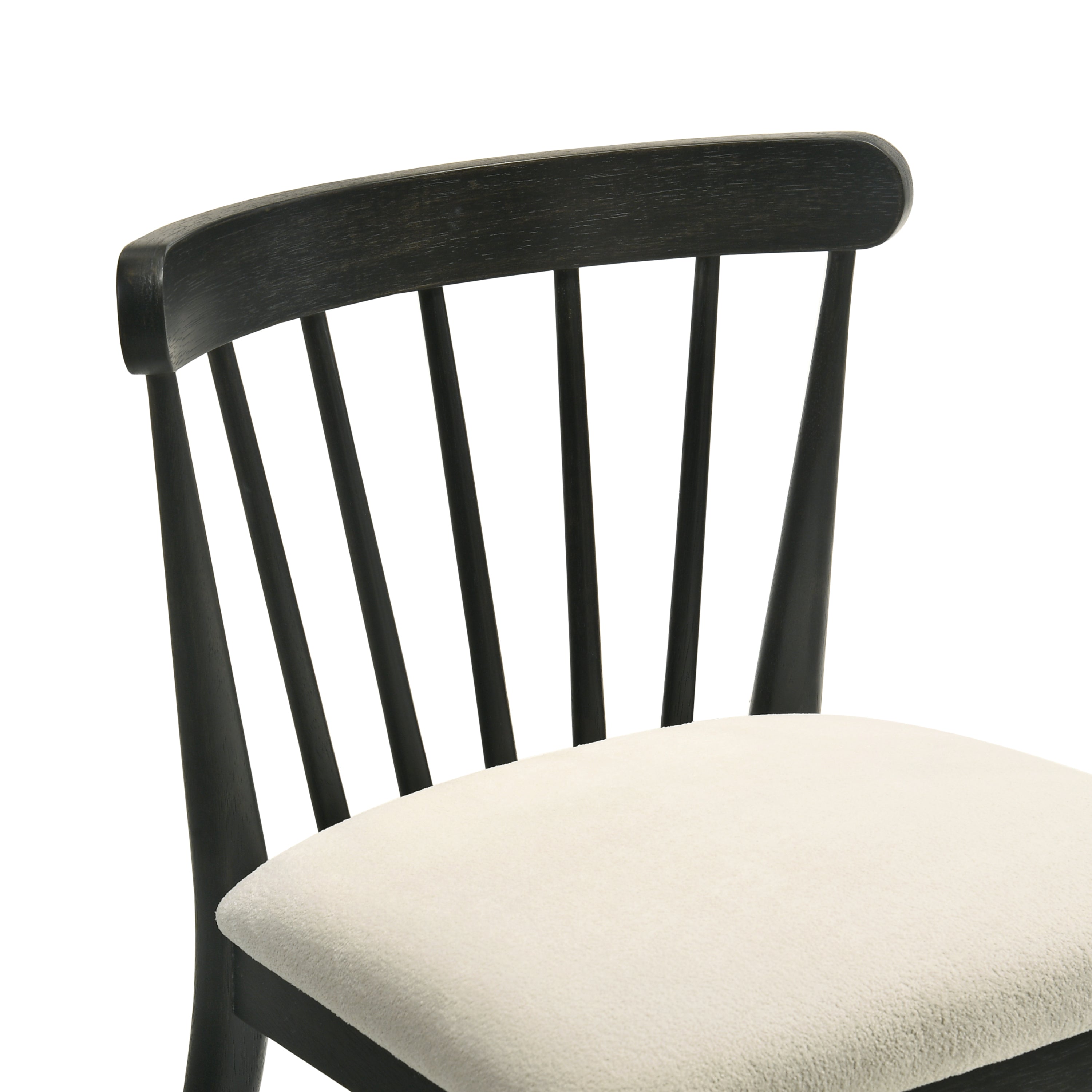 Set of 2 Dining Side Chairs, Solid Wood Frame, Rustic Farmhouse Style, Easy Assembly
