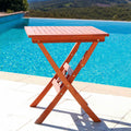 Lucius Reddish Brown Folding Bistro Table