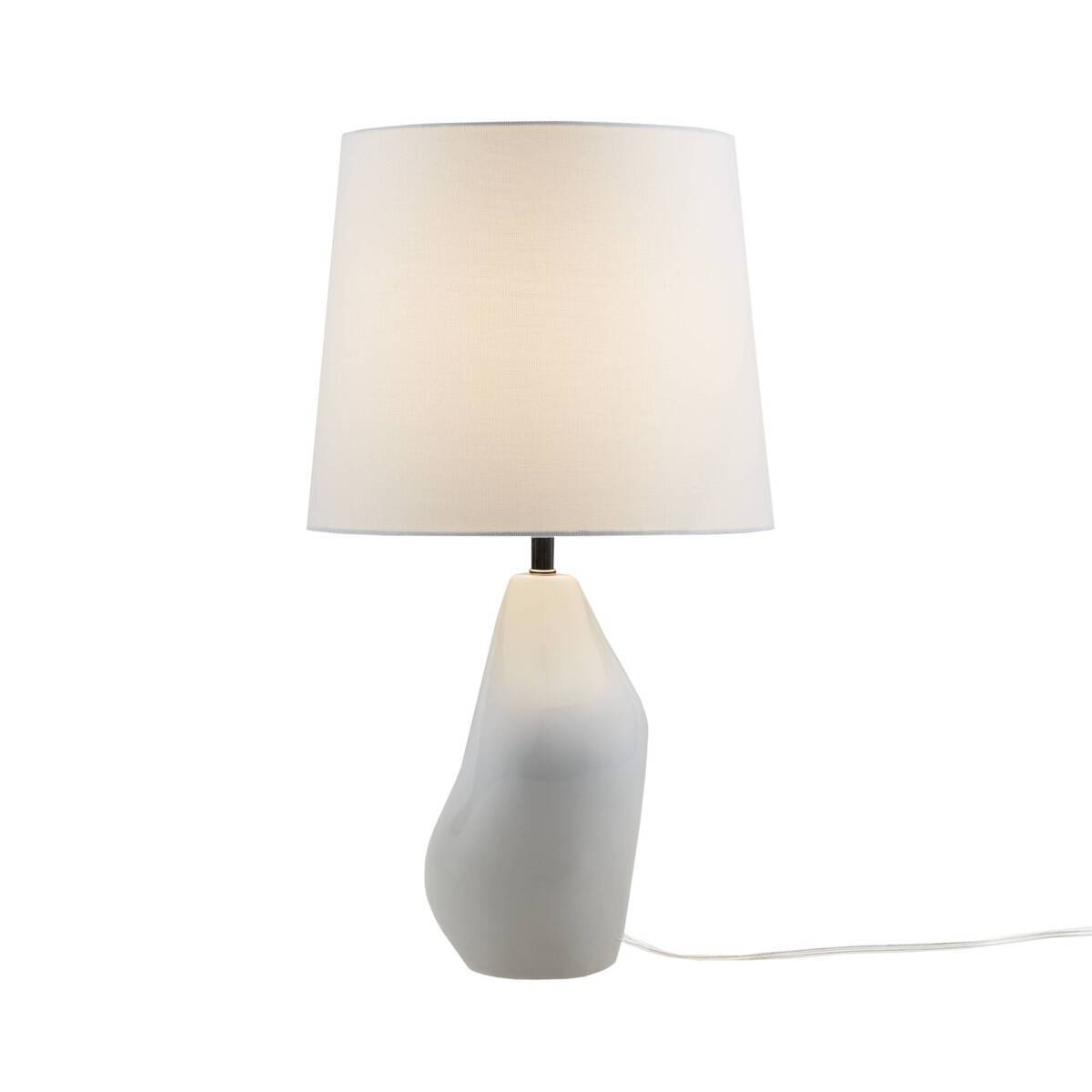 Asymmetrical Ceramic Table Lamp Grey See below