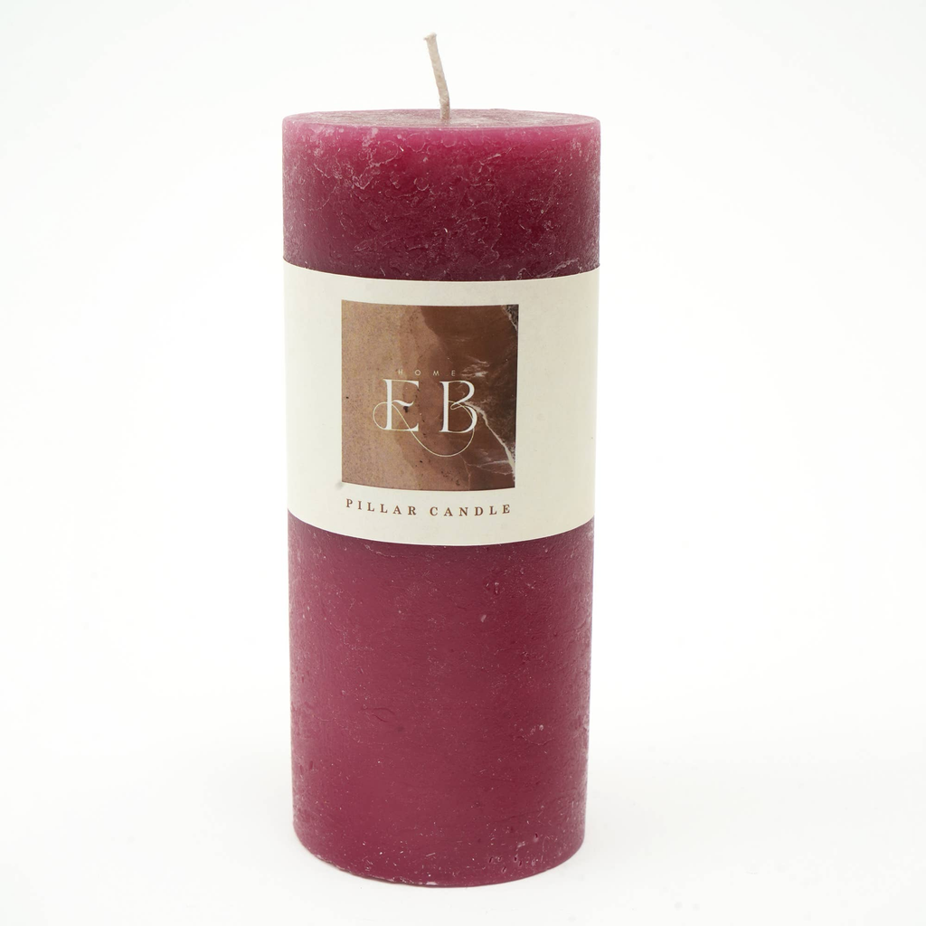 Rustic Pillar Candle (3' x 7')  Elegant & Long-Lasting Wax Candle for Home Décor  Warm Glow for Relaxation, Celebrations & Everyday Use  Perfect for Centerpieces, Lanterns & Gifting