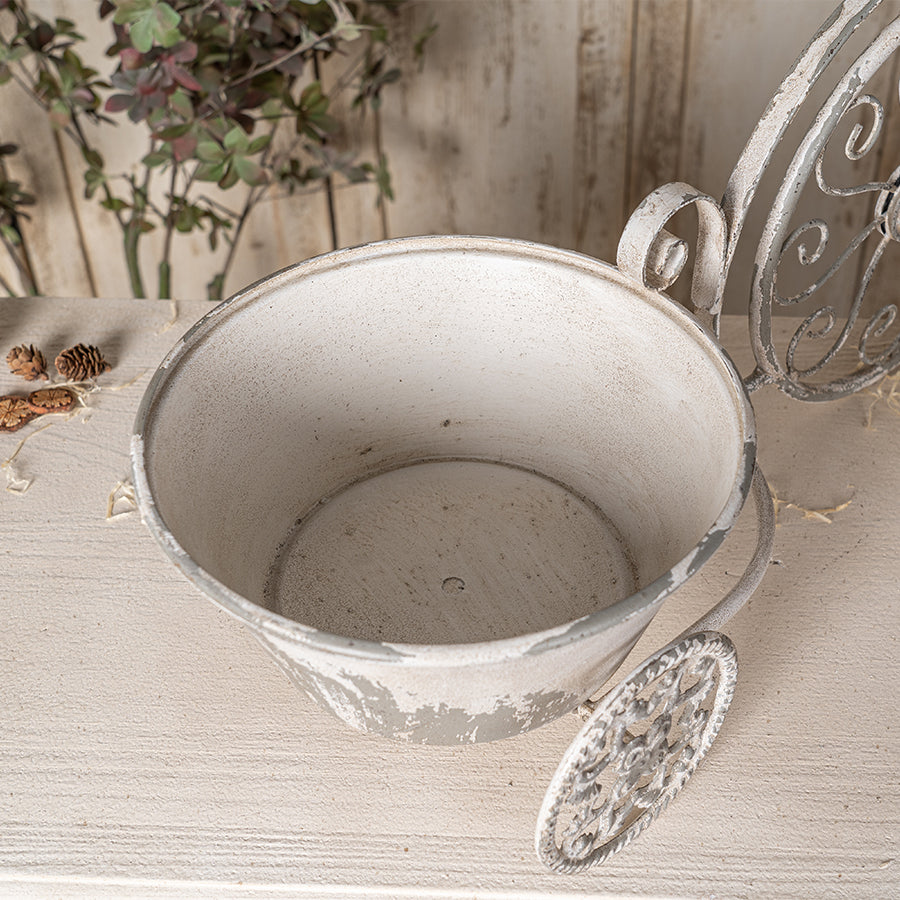 Rustic Bicycle Metal Wire Wall Planter Basket, Decorative Hanging Flower Pots, Vintage Bicycle Wall Art for Home, Garden, and Office Decor