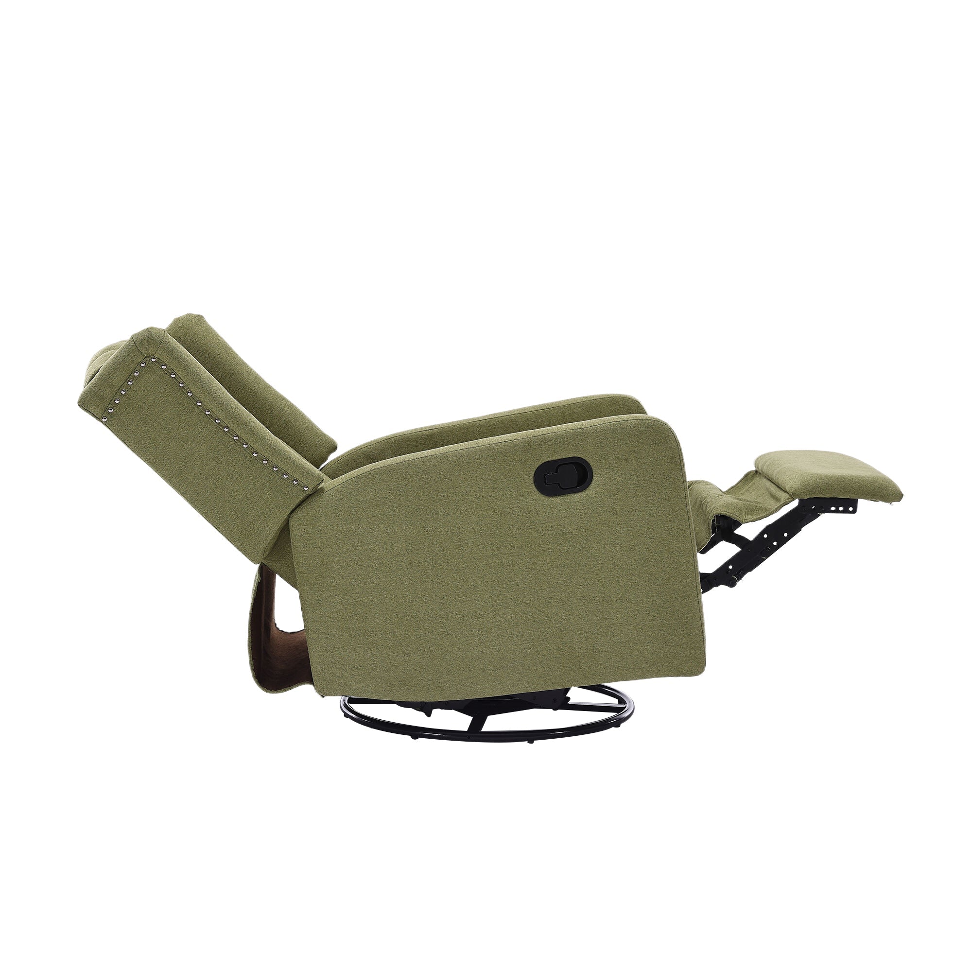 COOLMORE Rocking Recliner Chair,360 Degree Swivel Nursery Rocking Chair,Glider Chair,Modern Small Rocking Swivel Recliner Chair for Bedroom,Living Room Chair Home Theater Seat (Ovive Green)