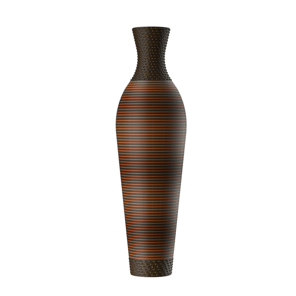 39' Tall Standing Designer Floor Vases with Elegant Two-Tone Dark Brown Finishes - Ideal for Decorating Living Rooms, Bedrooms, Entryways Perfect for Decorating Your Home