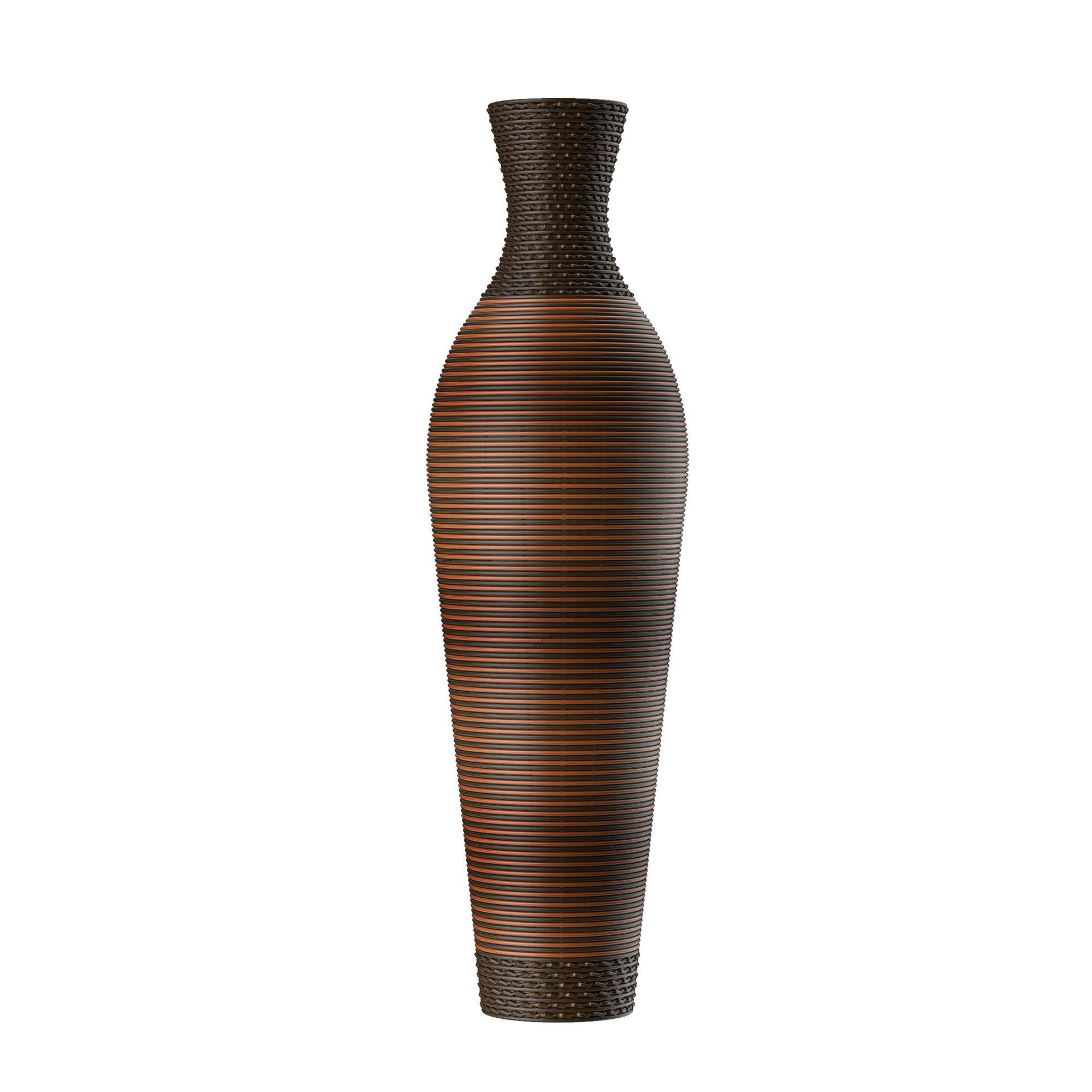 39' Tall Standing Designer Floor Vases with Elegant Two-Tone Dark Brown Finishes - Ideal for Decorating Living Rooms, Bedrooms, Entryways Perfect for Decorating Your Home