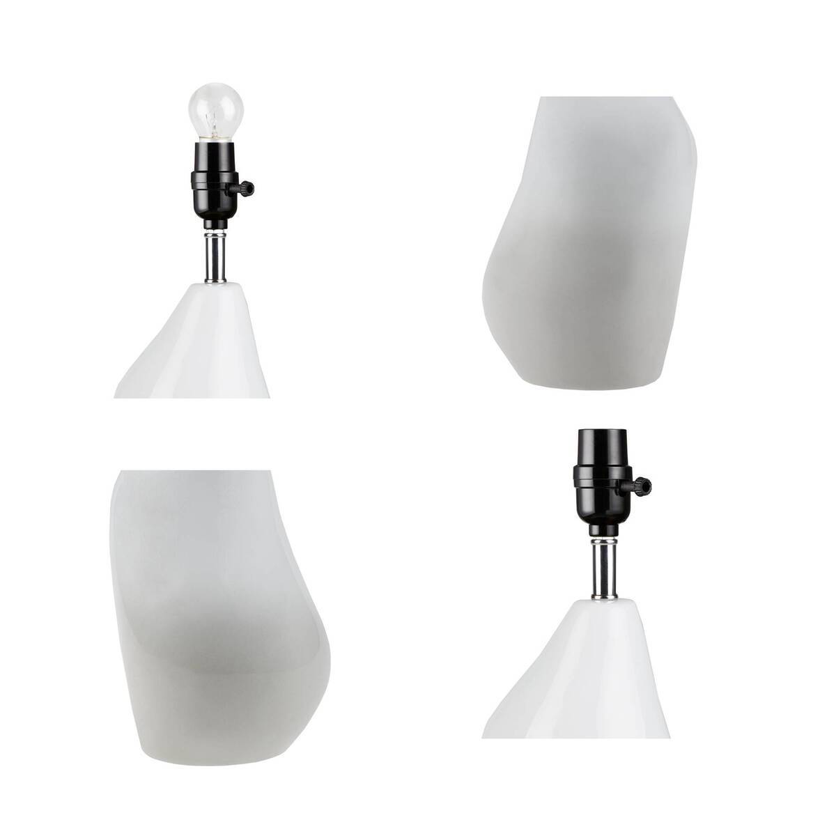 Asymmetrical Ceramic Table Lamp Grey See below