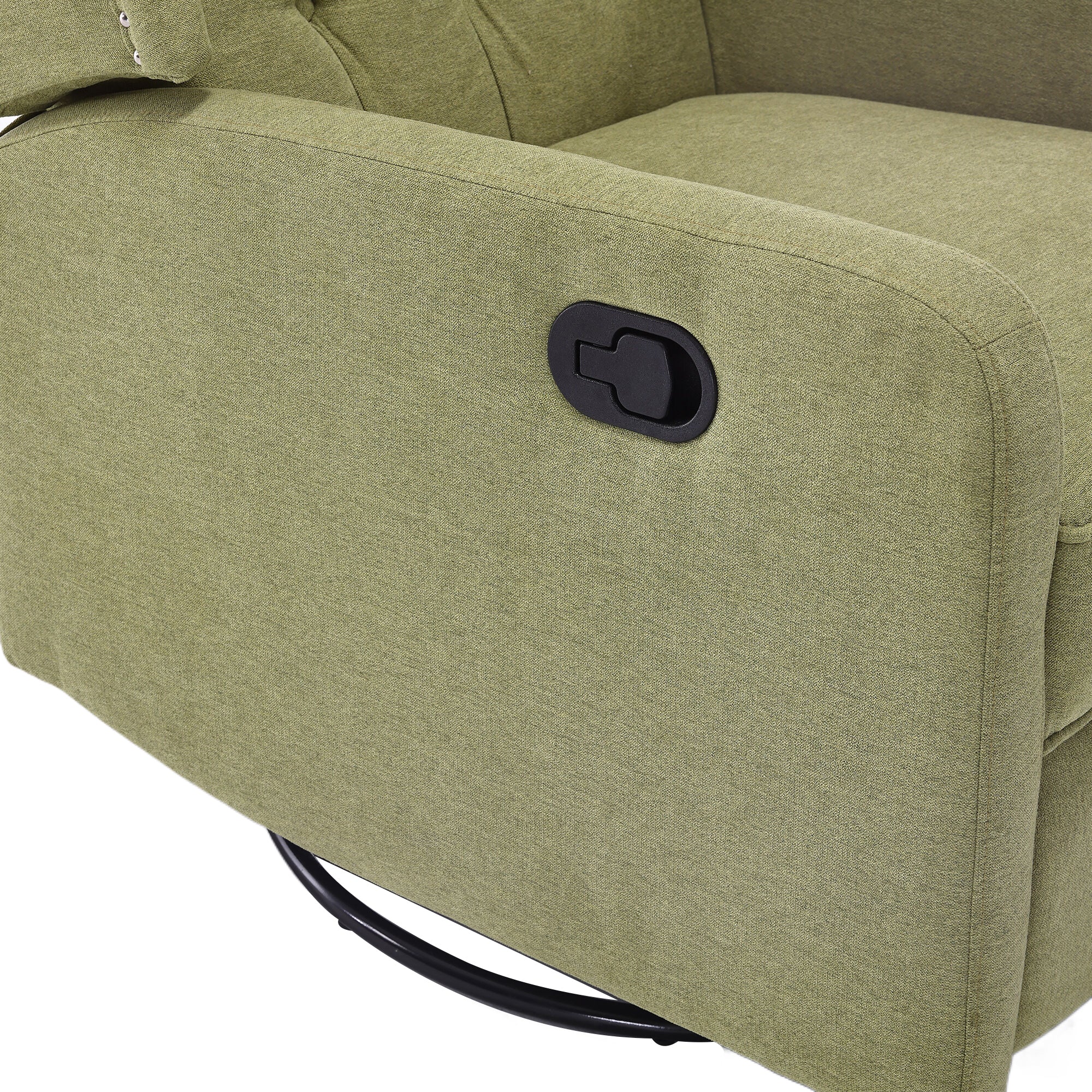 COOLMORE Rocking Recliner Chair,360 Degree Swivel Nursery Rocking Chair,Glider Chair,Modern Small Rocking Swivel Recliner Chair for Bedroom,Living Room Chair Home Theater Seat (Ovive Green)