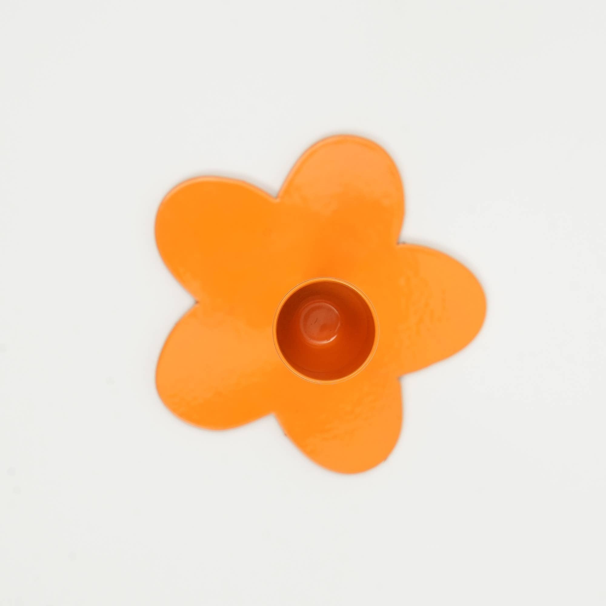 Home Décor Floral Fusion Orange Candle Holder - Stylish 4x7 Inch Decorative Candle Holder for Living Room & Home Accents