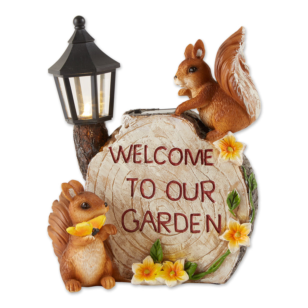 SOLAR WELCOME TO OUR GARDEN SQUIRRELS