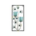 PEACOCK TWO CANDLE WALL SCONCE