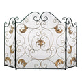 GOLD FLEUR-DE-LIS FIREPLACE SCREEN