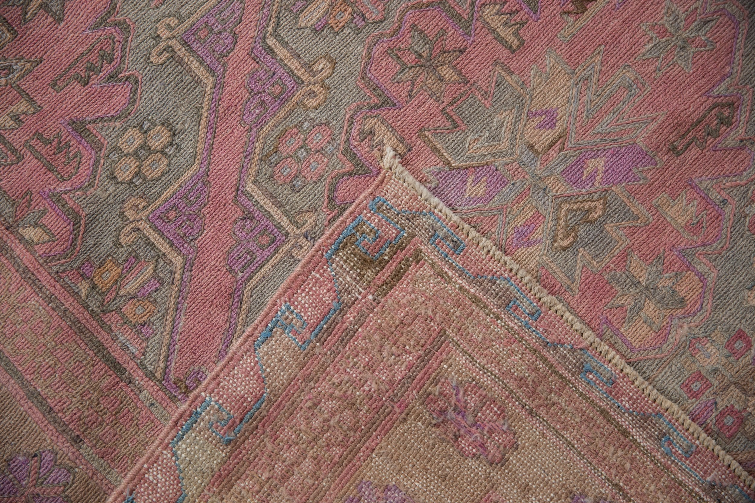 6.5x12.5 Vintage Distressed Soumac Rug Runner