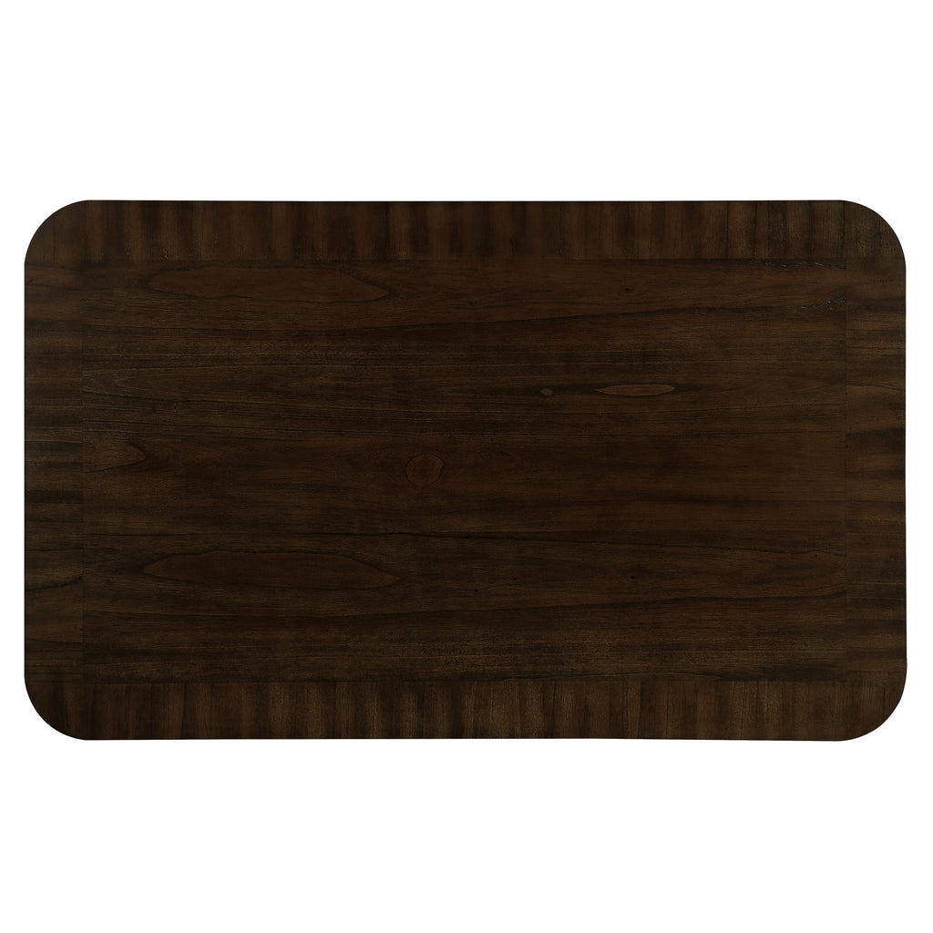 Rectangular Wood Coffee Table for Living Room, 41.5-Inch Coffee Table with Solid Wood Legs, Wood Center Table Tea Table with Open Storage Shelf. Easy Assembly,  Espresso