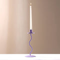 Home Décor Groovy Glow Lilac Candle Holder - Stylish 4x10 Inch Decorative Candle Holder for Living Room & Home Accents