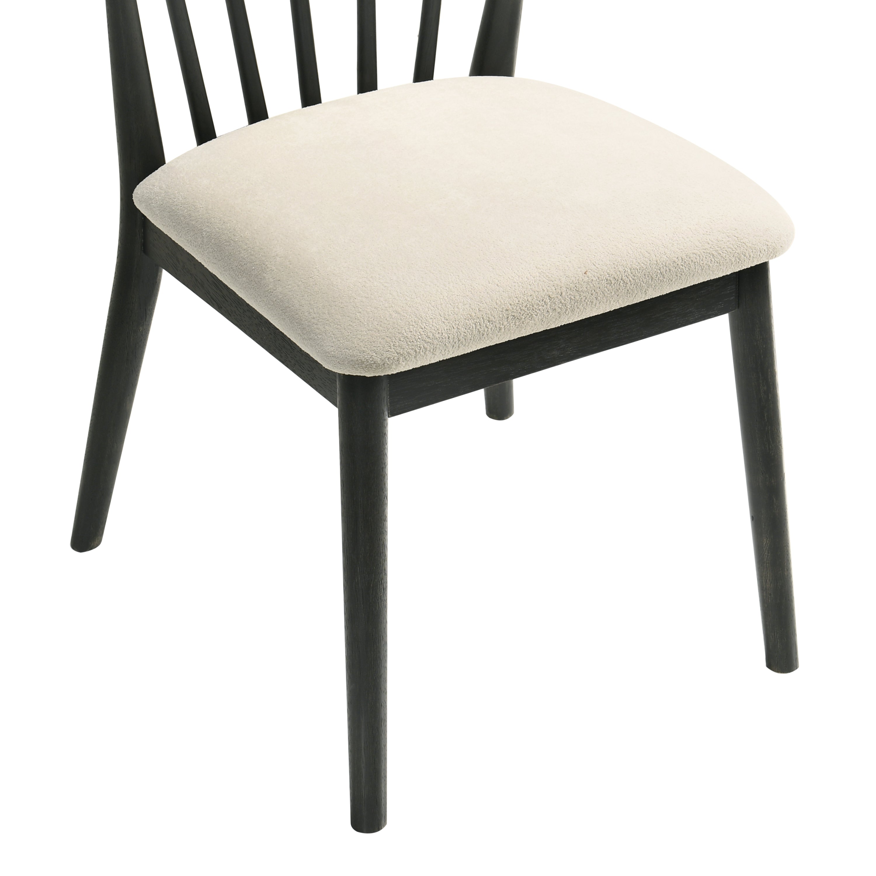 Set of 2 Dining Side Chairs, Solid Wood Frame, Rustic Farmhouse Style, Easy Assembly