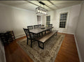 Metal U Leg style dining table