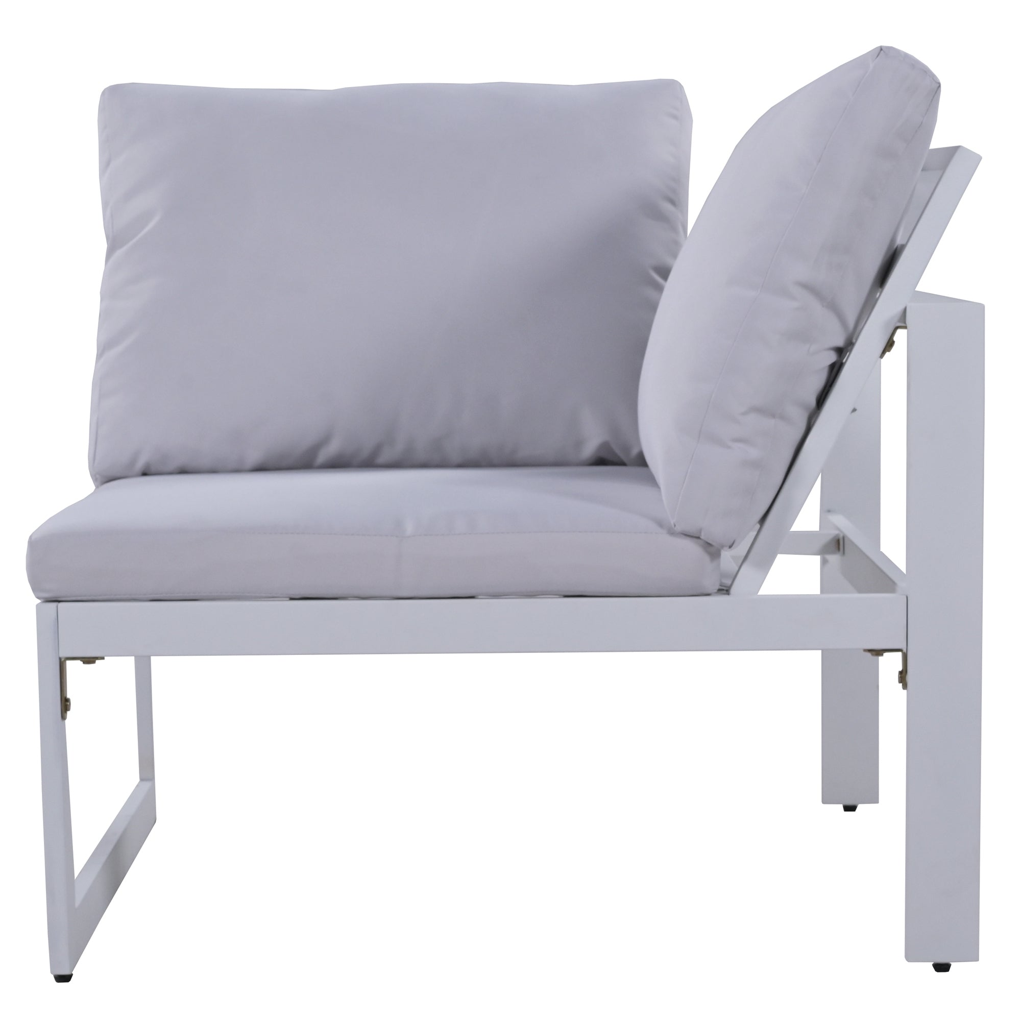 [Not allowed to sell to Wayfair]U_Style Industrial Style Outdoor Sofa Combination Set With 2 Love Sofa,1 Single Sofa,1 Table,2 Bench