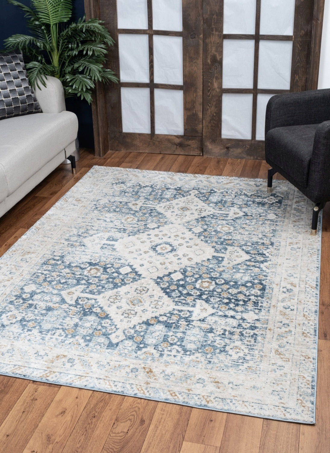 Noble GC_GEN7003 Blue 7 ft. 10 in. x 10 ft. 3 in. Area Rug