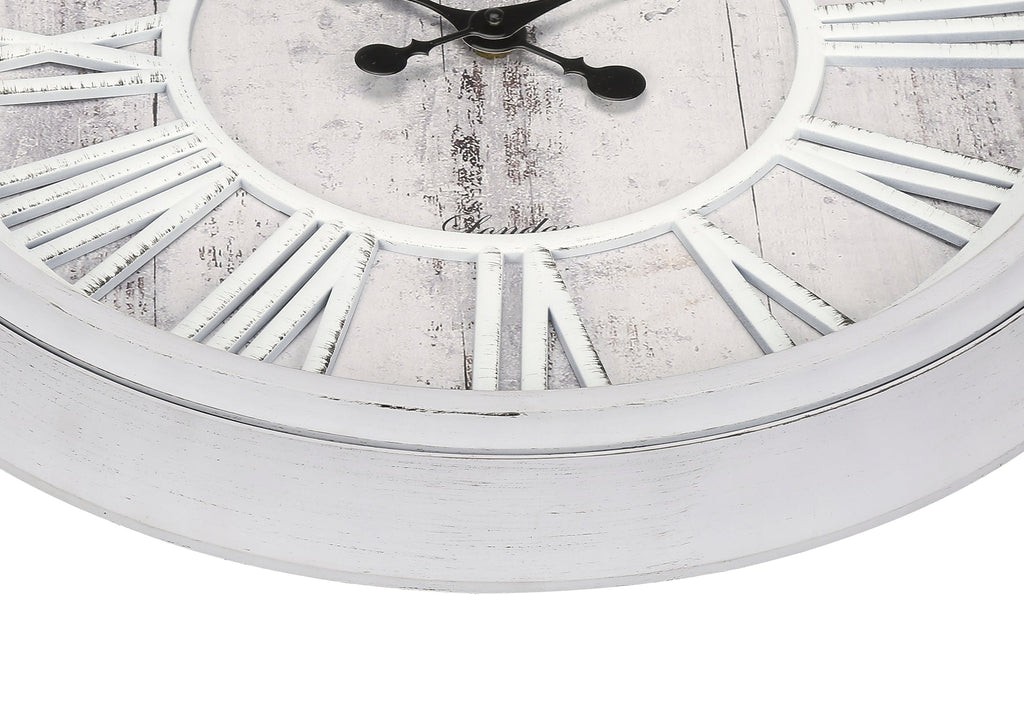 Clocks, 20' Round, Wall Clock, Grey, Transitional
