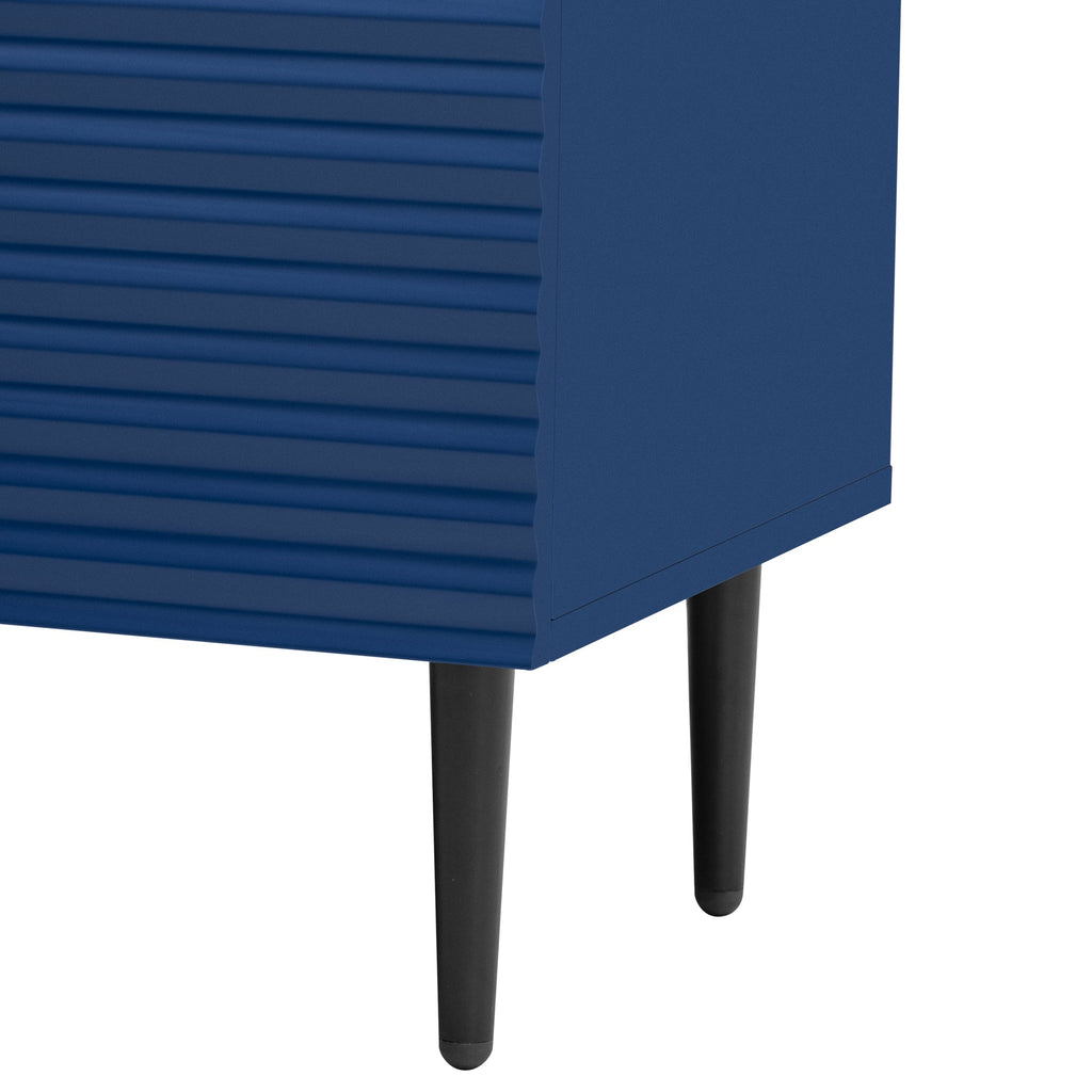 Mirod Set of 2 Modern Minimalist Side Cabinets,Versatile Storage Solution,Adjustable Shelves,Stylish Geometric Door Design,Perfect as TV Stand